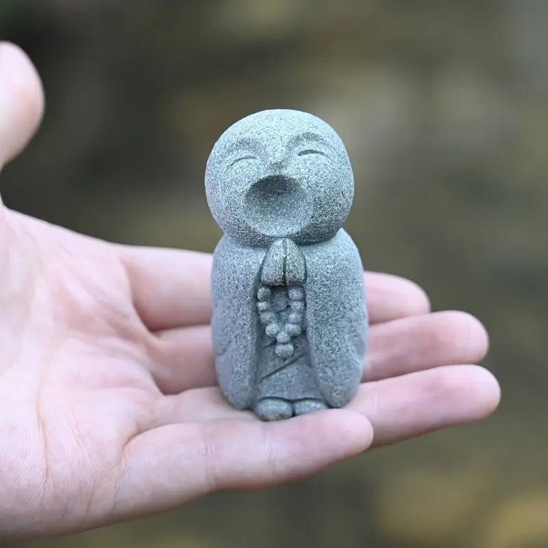 Smiling & Yawning Zen Monk Figurine Set