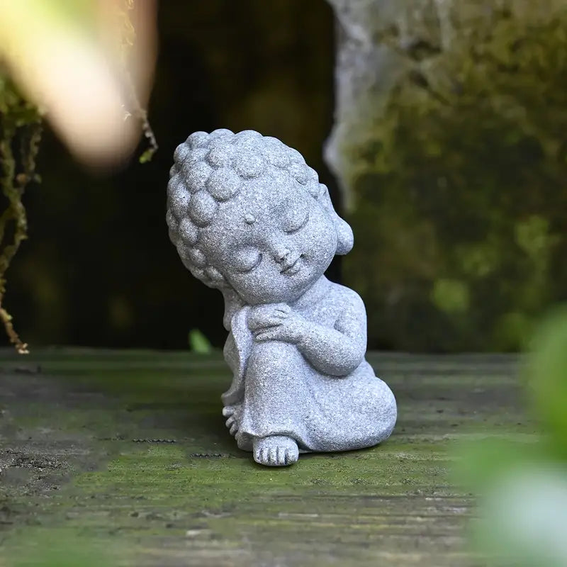 KaizenScrolls™ Handcrafted Stone Jizo Zen Statues