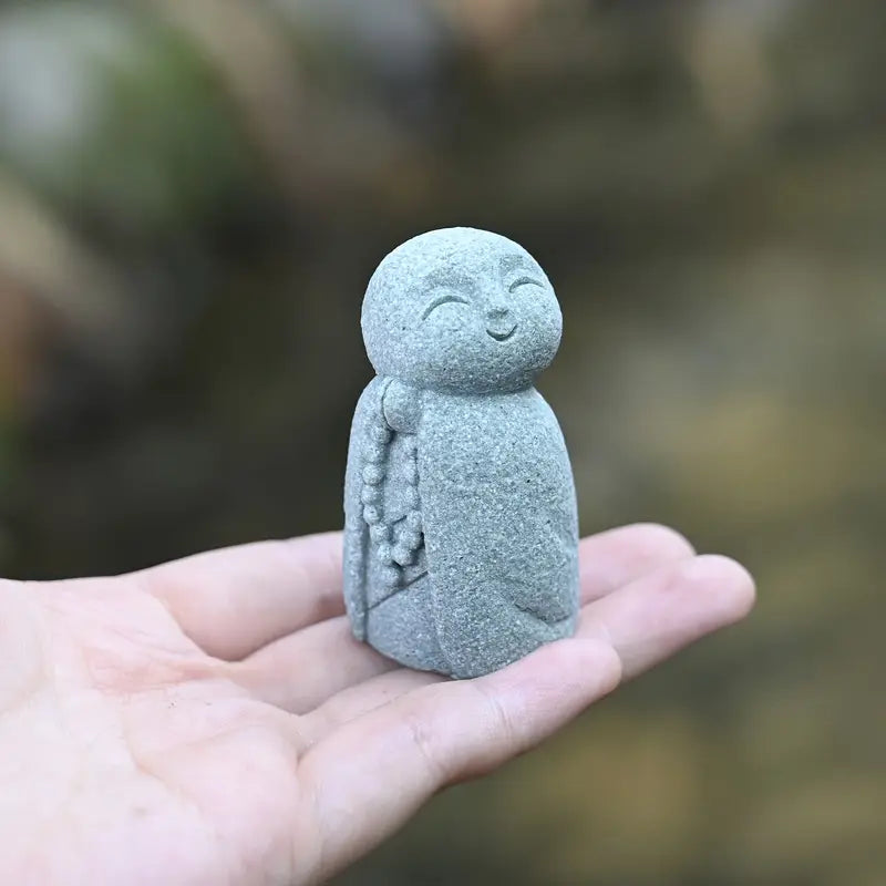 Smiling & Yawning Zen Monk Figurine Set