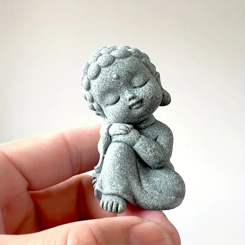 KaizenScrolls™ Handcrafted Stone Jizo Zen Statues