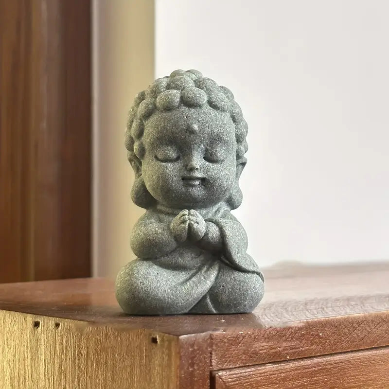 KaizenScrolls™ Handcrafted Stone Jizo Zen Statues