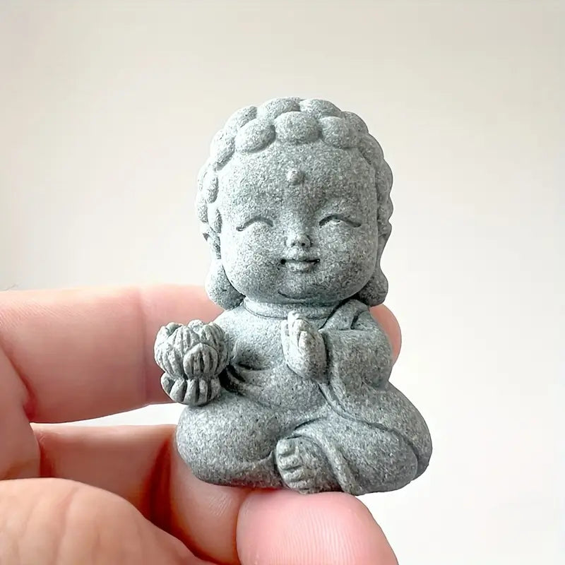 KaizenScrolls™ Handcrafted Stone Jizo Zen Statues