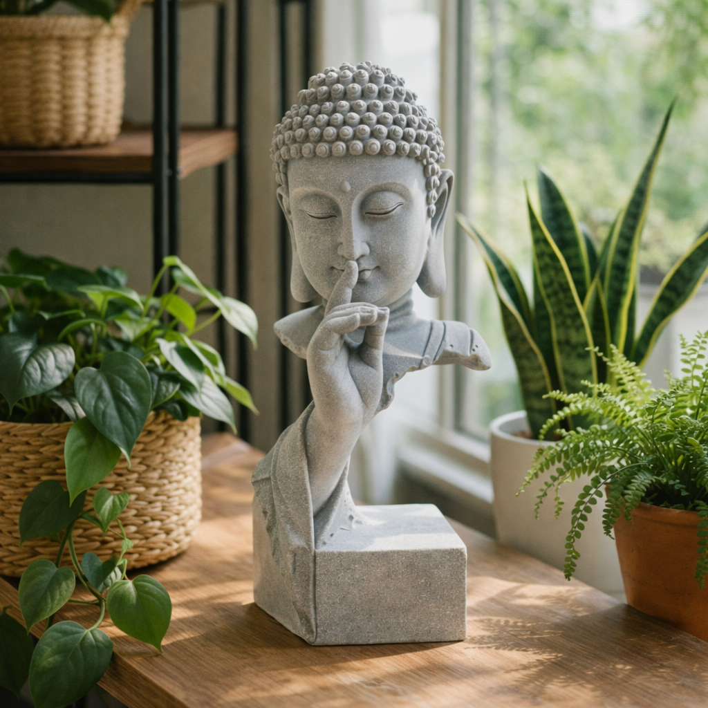 KaizenScrolls™ | “Silent Wisdom” Handcrafted Symbol of Inner Peace Decor