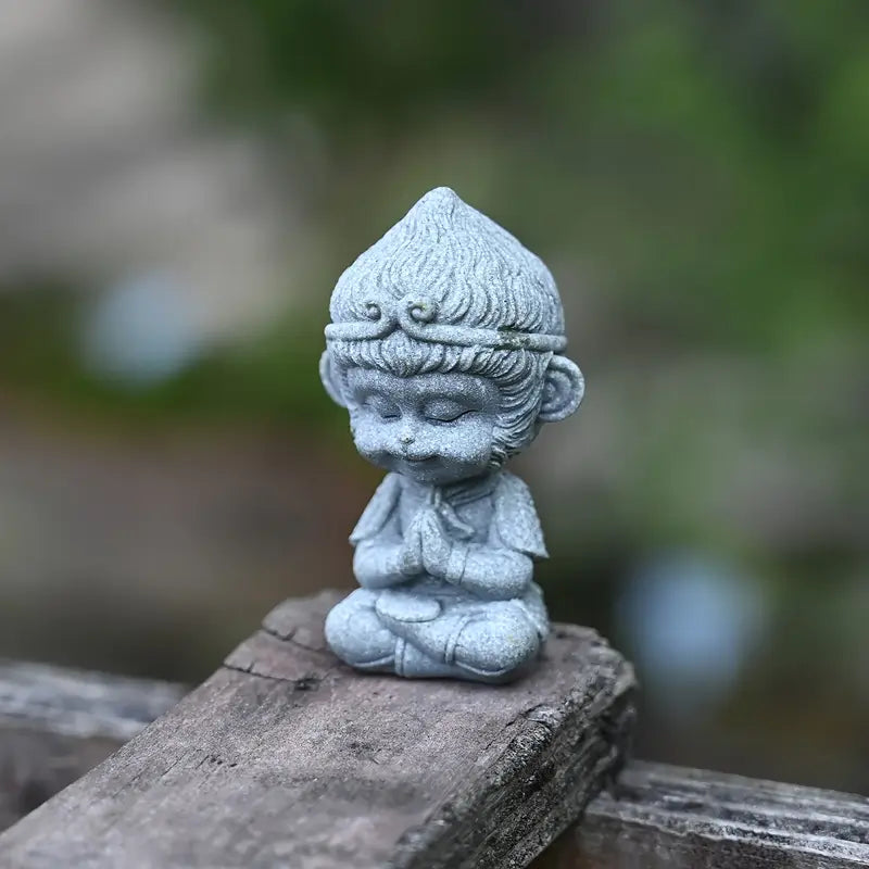 KaizenScrolls™ Handcrafted Stone Zen Sun Wukong Figurine