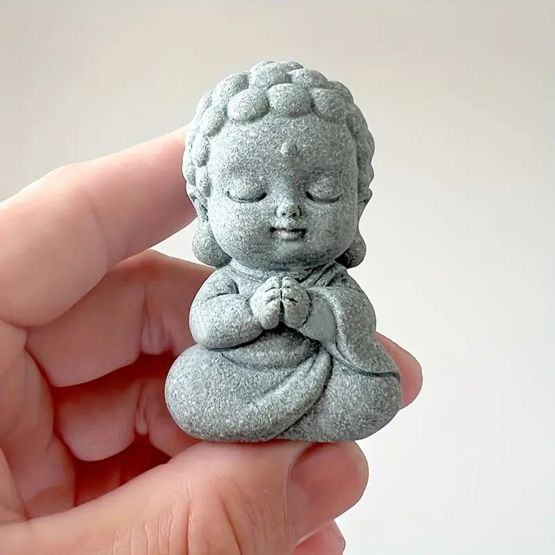 KaizenScrolls™ Handcrafted Stone Jizo Zen Statues