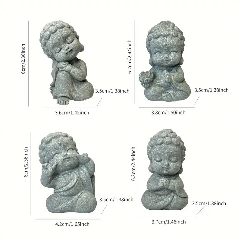 KaizenScrolls™ Handcrafted Stone Jizo Zen Statues