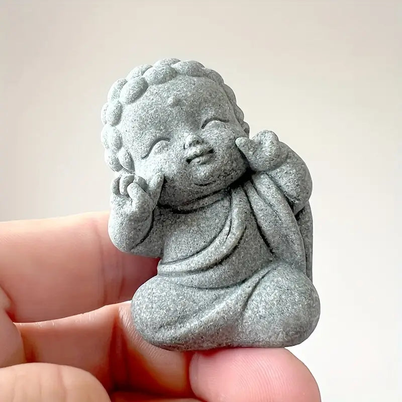 KaizenScrolls™ Handcrafted Stone Jizo Zen Statues