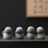KaizenScrolls™ Handcrafted Stone Zen Baby Monk