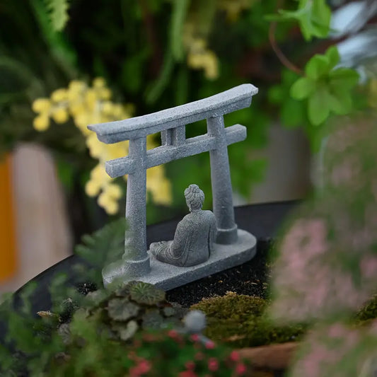 Torii Gate & Buddha Statue Set (2pcs)