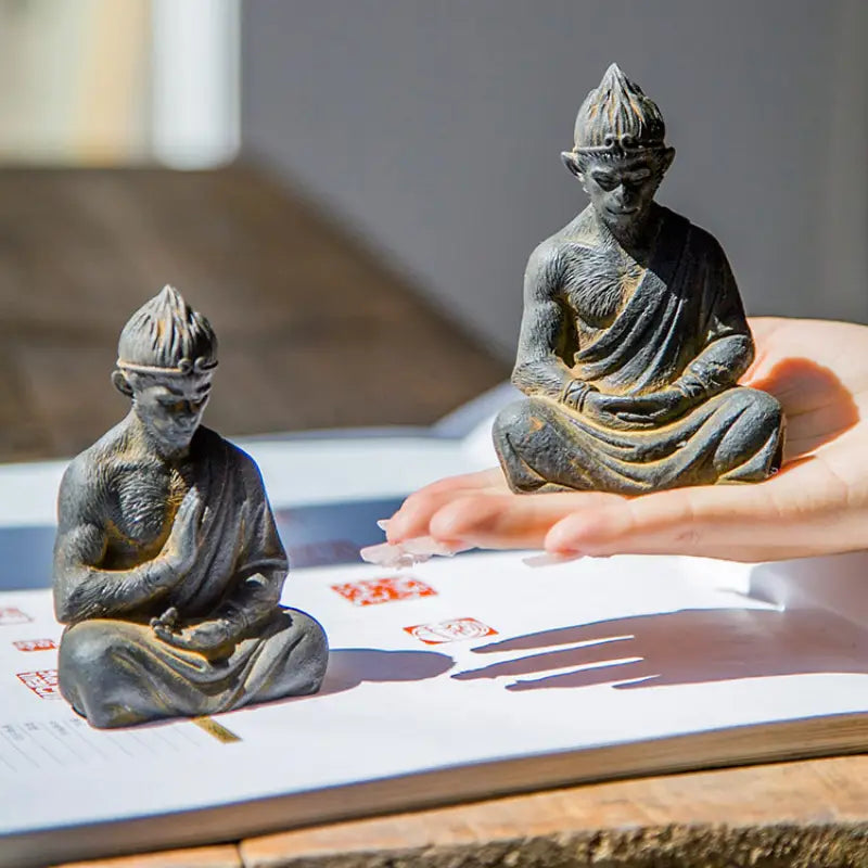 KaizenScrolls™ Meditative Sun Wukong Statue – Journey to the West Figurine