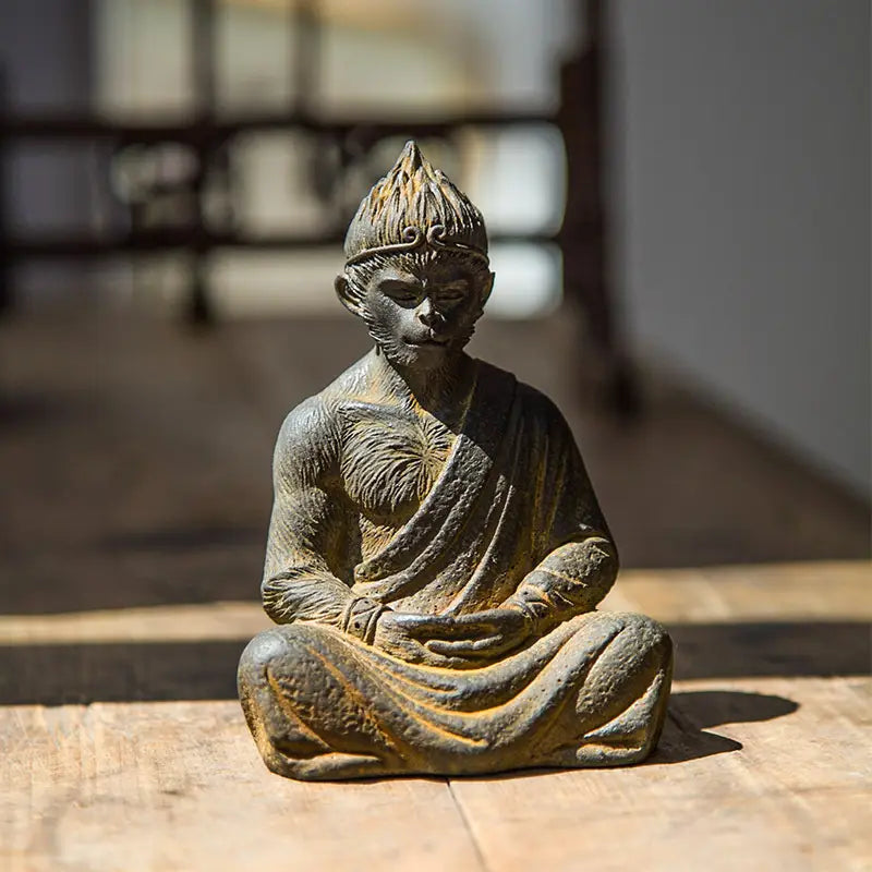 KaizenScrolls™ Meditative Sun Wukong Statue – Journey to the West Figurine