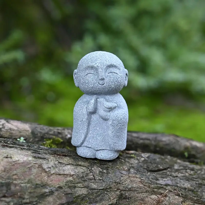 Peaceful Monk Meditation Statue Set (2pcs)