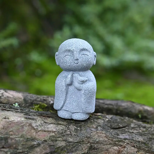 Peaceful Monk Meditation Statue Set (2pcs)