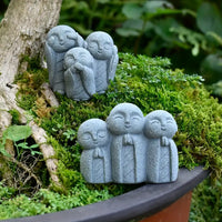 Smiling Praying Monk Statue Set (2pcs)