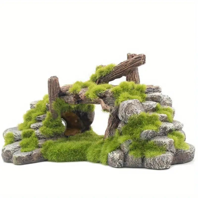Aquatic Moss Bridge & Fish Cave Decor