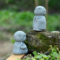 Peaceful Monk Meditation Statue Set (2pcs)
