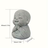 KaizenScrolls™ Handcrafted Stone Zen Baby Monk