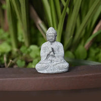 Green Sandstone Mini Amitabha Buddha Statue