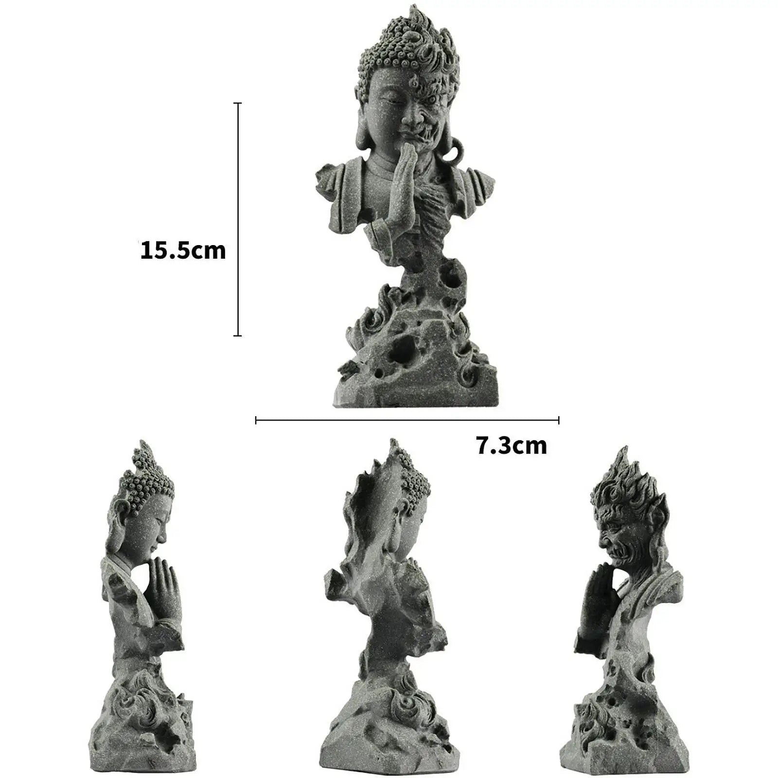 KaizenScrolls™ Handcrafted Stone Peace & Strength Statue