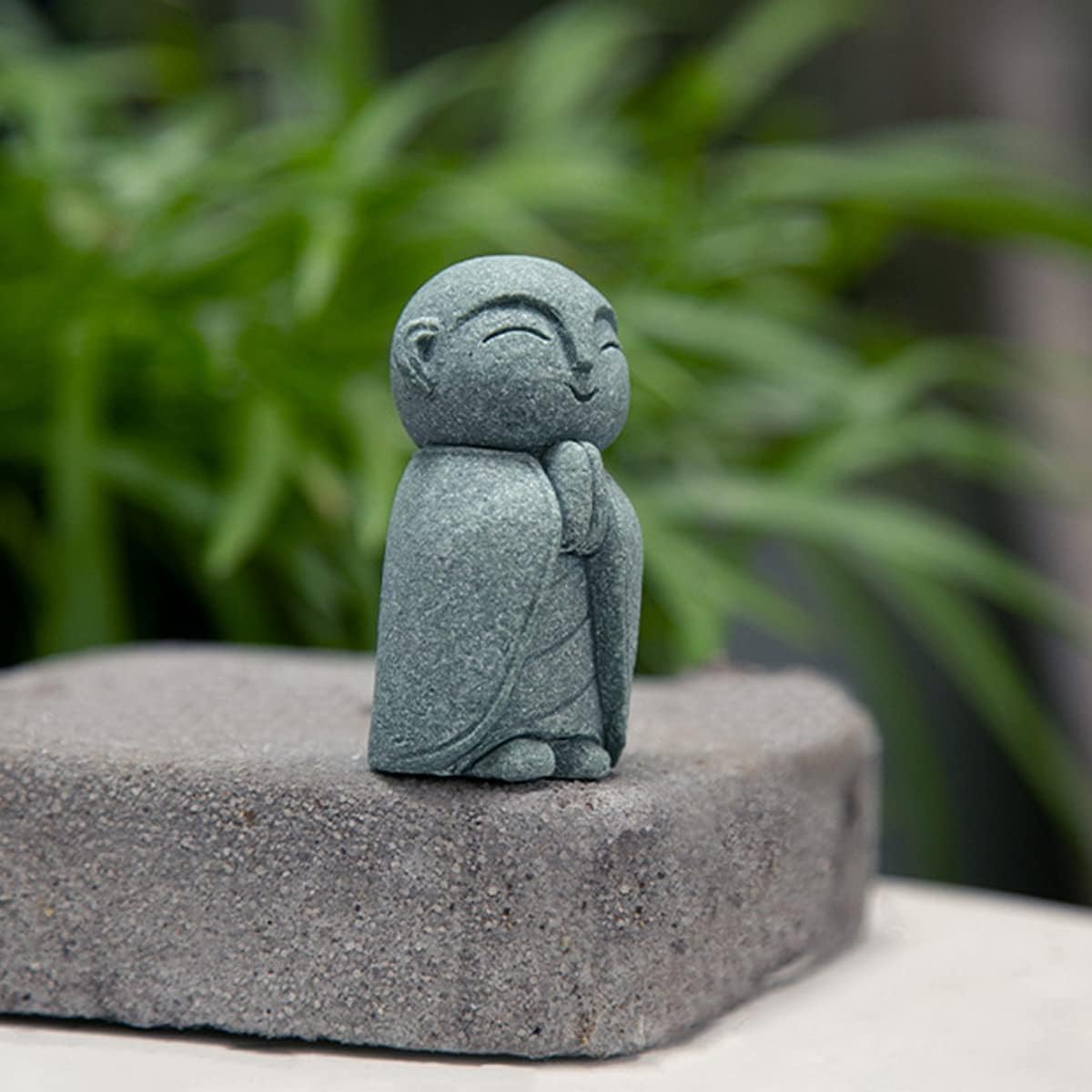 KaizenScrolls™ Handcrafted Stone Zen Jizo Statue