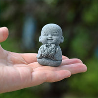 KaizenScrolls™ Handcrafted Stone Zen Baby Monk