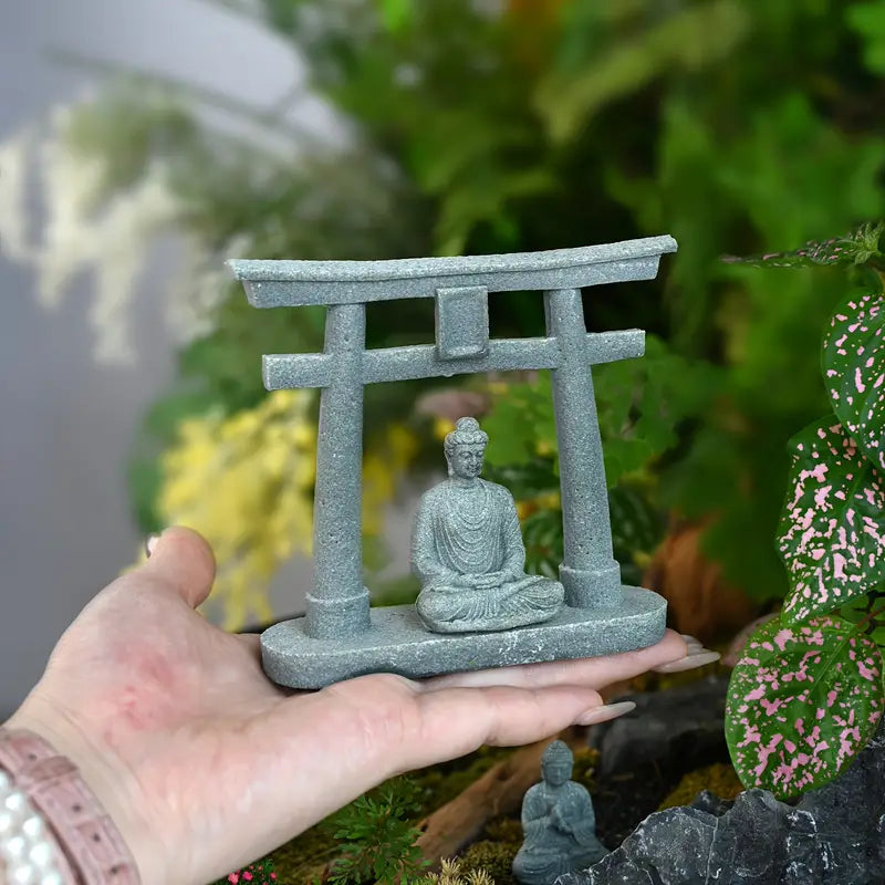 Torii Gate & Buddha Statue Set (2pcs)