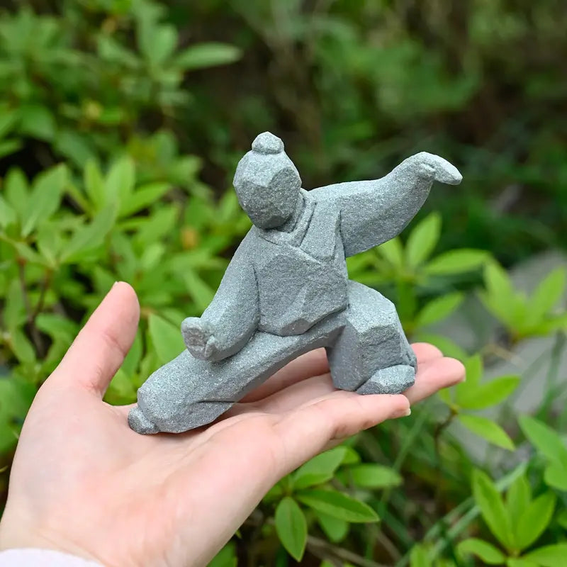 Kung Fu Tai Chi Stone Figurine Statue