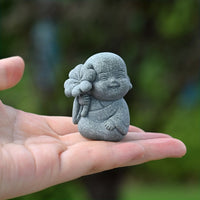 KaizenScrolls™ Handcrafted Stone Zen Baby Monk