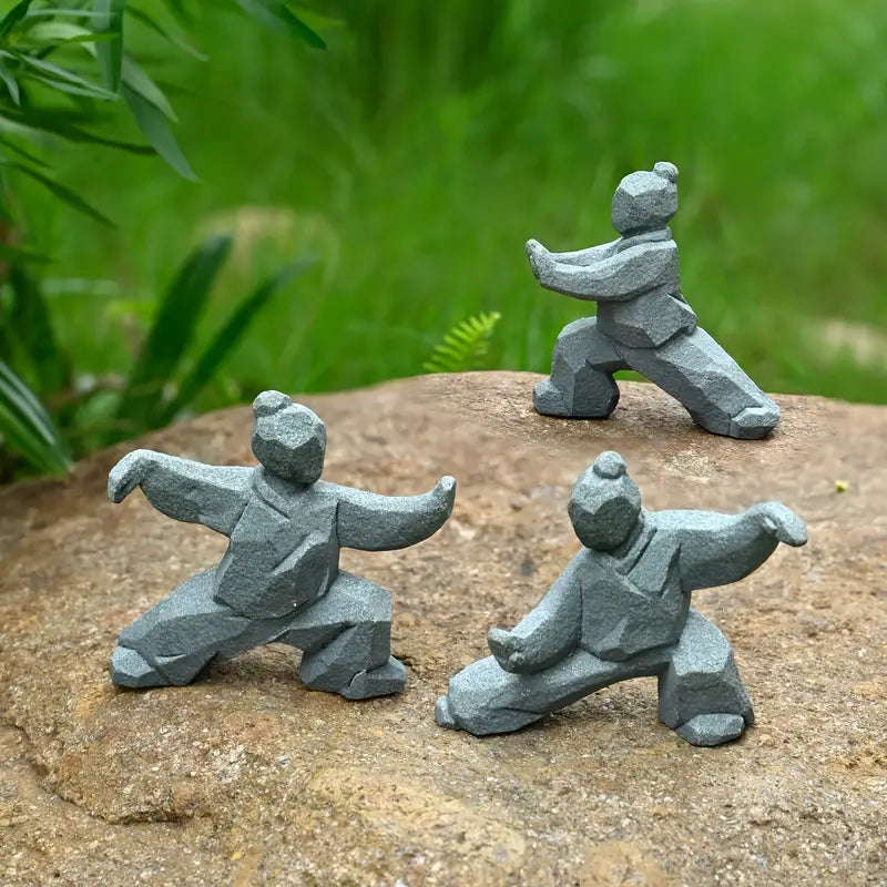 Kung Fu Tai Chi Stone Figurine Statue