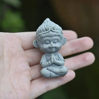 Miniature Prayer Monkey Zen Statue Figurine