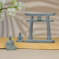 Torii Gate & Buddha Statue Set (2pcs)