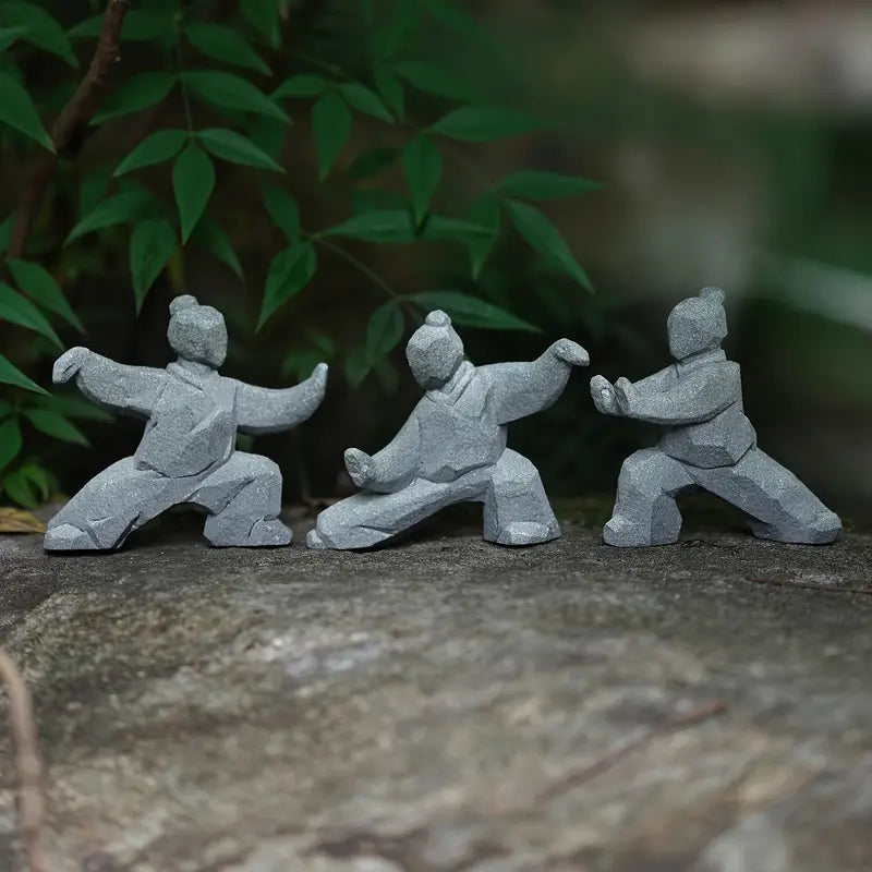 Kung Fu Tai Chi Stone Figurine Statue