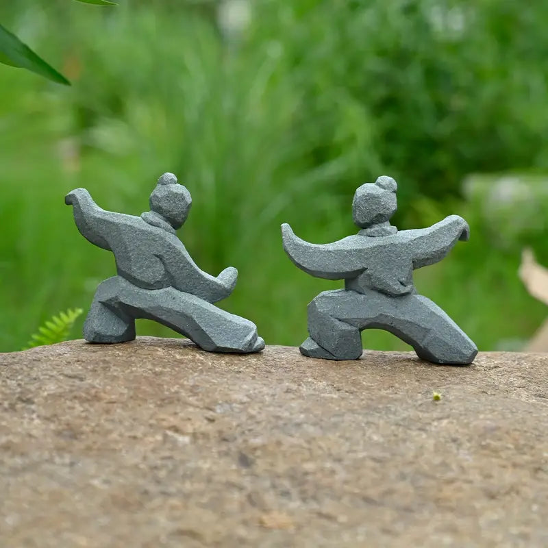 Kung Fu Tai Chi Stone Figurine Statue