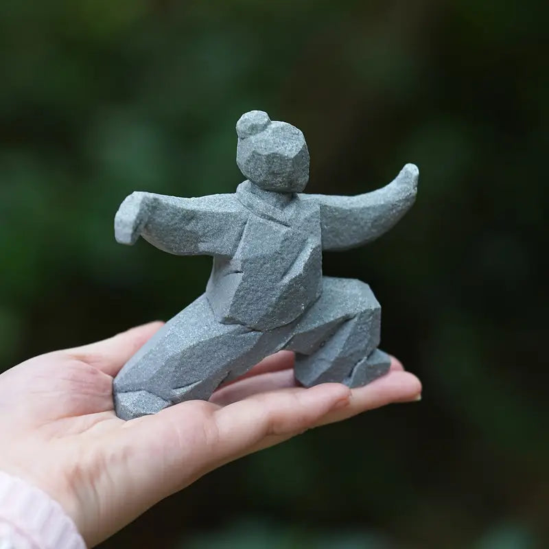 Kung Fu Tai Chi Stone Figurine Statue