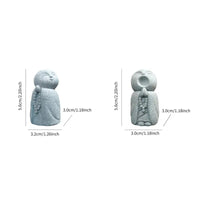 Smiling & Yawning Zen Monk Figurine Set