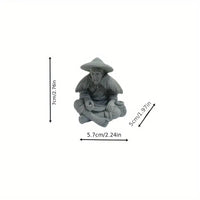 Natural Stone Fishing Sage Figurine (1pc)