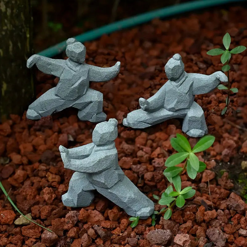 Kung Fu Tai Chi Stone Figurine Statue