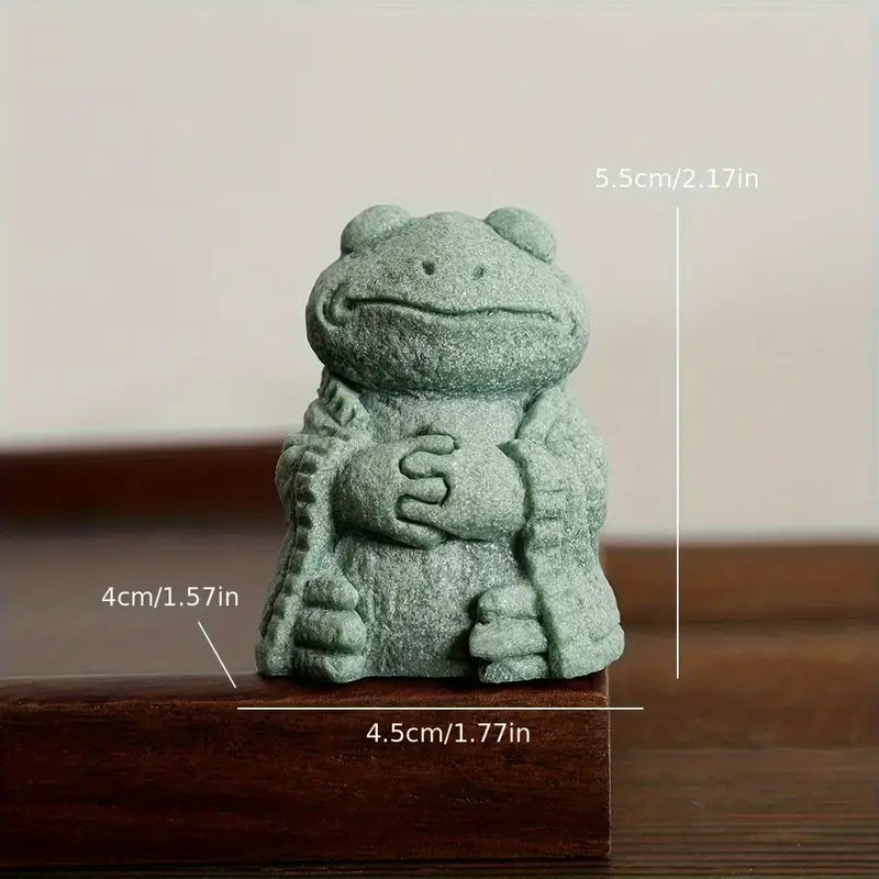 Rustic Stone Frog & Turtle Zen Set