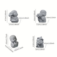 KaizenScrolls™ Handcrafted Stone Zen Baby Monk