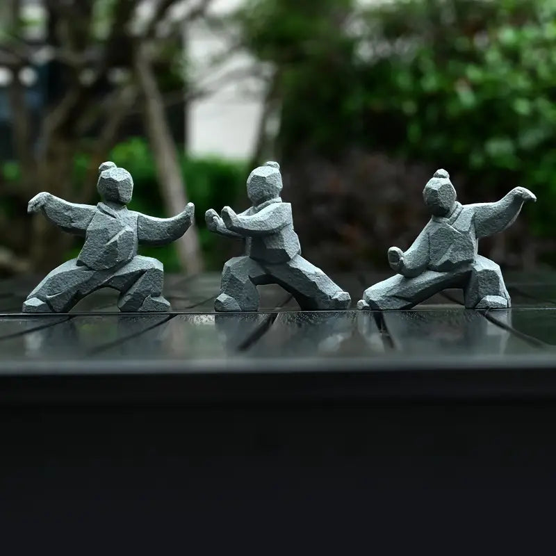 Kung Fu Tai Chi Stone Figurine Statue