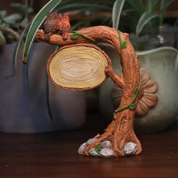 Whimsical Resin Owl Swing Garden Ornament