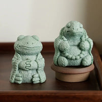 Rustic Stone Frog & Turtle Zen Set