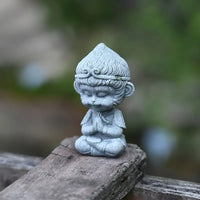 Miniature Prayer Monkey Zen Statue Figurine