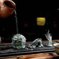Chinese Resin Dragon God Desk Ornament Set