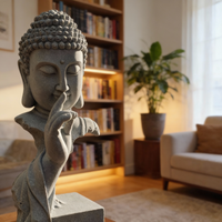 KaizenScrolls™ | “Silent Wisdom” Buddha Statue – Handcrafted Symbol of Inner Peace