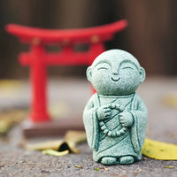 KaizenScrolls™ Handcrafted Stone Zen Jizo Statue