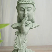 KaizenScrolls™ | “Silent Wisdom” Buddha Statue – Handcrafted Symbol of Inner Peace