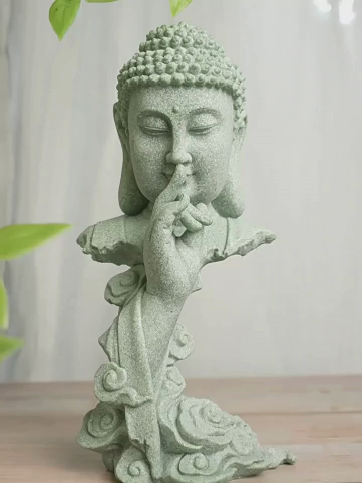 KaizenScrolls™ | “Silent Wisdom” Handcrafted Symbol of Inner Peace Decor