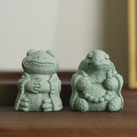 Rustic Stone Frog & Turtle Zen Set