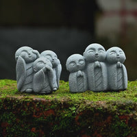 Smiling Praying Monk Statue Set (2pcs)